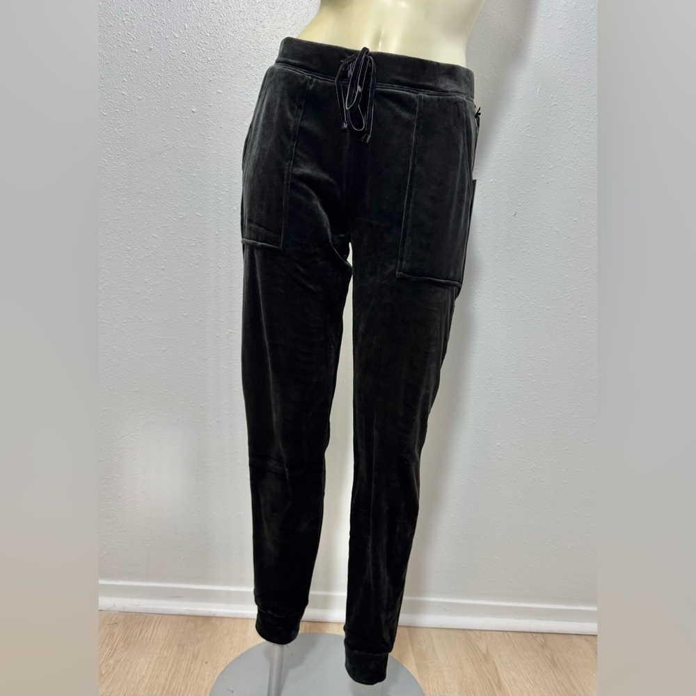 House of Harlow Velour 1960 Nicole Joggers in Black - drawstring - cuffed - NWT